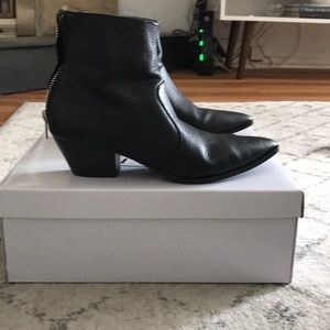 Steve Madden “Cafe” Bootie - Black Leather